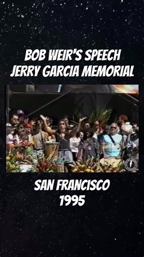 𝐌𝐔𝐒𝐈𝐂 𝐍𝐄𝐕𝐄𝐑 𝐒𝐓𝐎𝐏𝐏𝐄𝐃 on Instagram: "Bob Weir’s Speech at Jerry Garcia’s Memorial in San Francisco in 1995❤️ “...Take your heart, take you face, and reflect back some of the joy that he gave you ... he filled this world full of clouds of joy. Just take a little bit of that and reflect it back up to him, or wherever he is, just shine it back to him...” - 🌟We were there that day about 5 rows back in front of Bob Weir.. and when his voice cracks from this speech I looked back behind