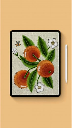 Embroidery Design Tutorial with Procreate Brushes on Patreon