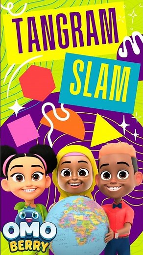 🧩 Game Time with OmoBerry: Tangram Slam Shape Guessing Game | Earth Day Brain Break Games for Kids