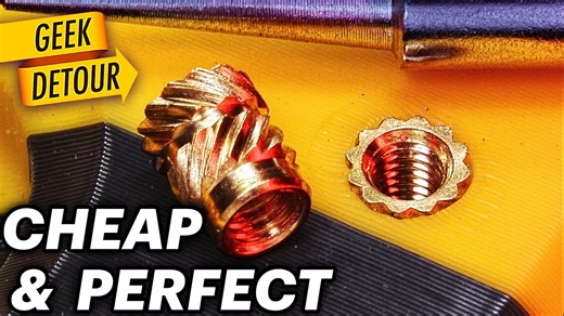 使用普通的烙铁，在3D打印件上完美预埋黄铜螺母！