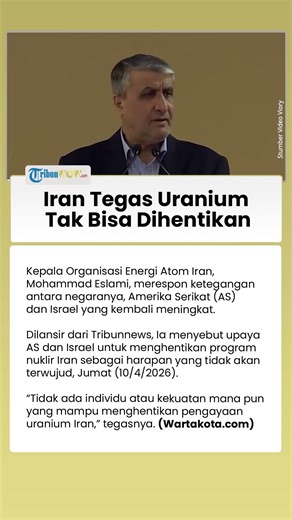 Iran Tegaskan Program Uranium Tak Bisa Dihentikan Siapa Pun, Impian As & Israel Tak Akan Terwujud