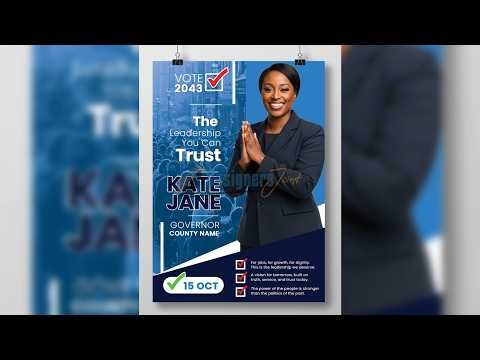 Political Election Campaign Poster Design PSD Template Bundle