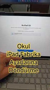 Resetting an iPad to Factory Settings | School Account Created