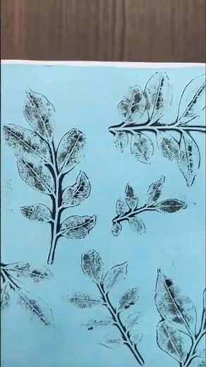 How to Create Detailed Botanical Gelli Print with Leaves🍃#gelliprint #botanical #leaves #gelliplate