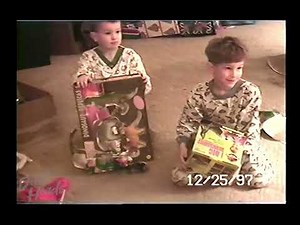 Unwrapping Presents on Christmas Morning, 1997 - Battleship, Air Hockey, and Operation