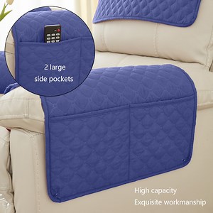 Armrest Covers for Sofa Recliner Chair Covers Chair Couch Arm Covers Protector Furniture Protector Slip Side Storage Pocket Rainproof Dirt Resistive and Scratch Resistive