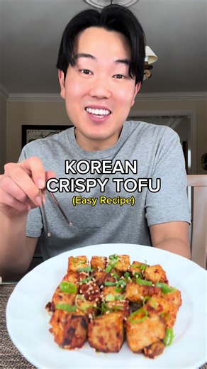 the crispy tofu recipe you need to try 🤌#tofu #healthyrecipes #airfryerrecipes #koreanfood #gochujang #tofurecipe #easyrecipe