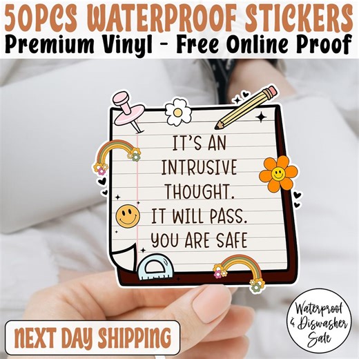 It’s an Intrusive Thought Sticker/car Magnet, Gentle Mental Health Reminder Sticker, Recovery Stickers, CBT Cognitive Behavioral Sticker - Etsy