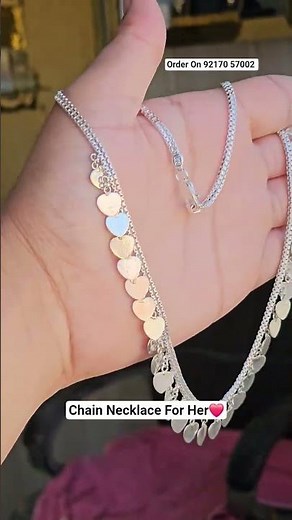 Pure Silver Chain Necklace Designs for her #trending