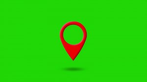 Download GPS movement of pin showing the location on the map, GPS movement of pin for a map, animation of Location map pin gps pointer marker. 4K for free