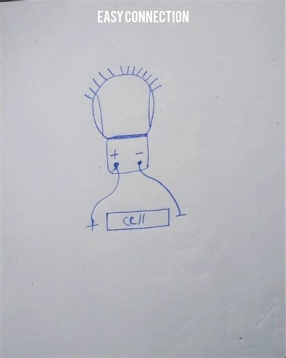 easy electric connection bulb and cell battery for school project