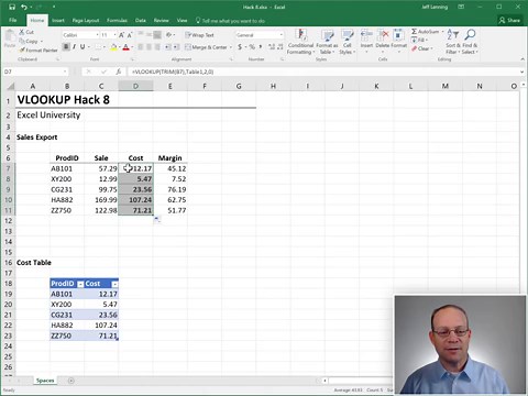VLOOKUP Hack #8: Extra Spaces - Excel University