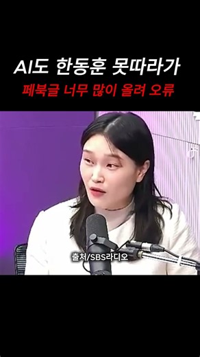 AI도 한동훈 못따라가 '페북글 많이 올려 오류'