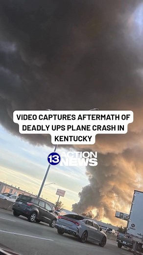 New video shows the aftermath of the Kentucky plane crash that killed at least 9 people and injured 11 others >> https://www.13abc.com/2025/11/04/injuries-reported-after-reported-plane-crash-fire-kentucky-airport/ | 13abc
