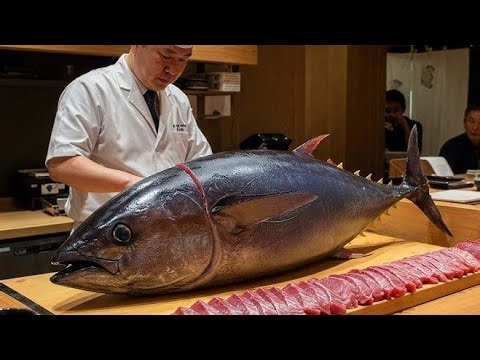 TUNA Filleting Made Easy No Tools 🔥 Needed ✓Watch This Hack !! MARKET Dubai 🔥