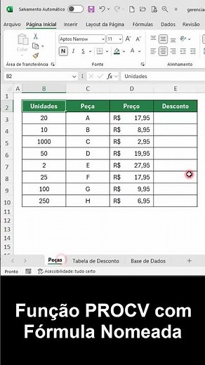 Função PROCV com Fórmula Nomeada #excel