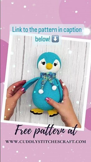 Free crochet penguin pattern | Free Amigurumi penguin pattern | #shorts