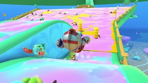 Pick up a raft of new Costumes, Emotes and Celebrations with the Fall Guys Season Pass, featuring SpongeBob Squarepants! | Fall Guys: Ultimate Knockout