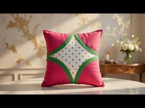 Easy Quilt Pattern for Cushion | Patchwork Cushion Cover Sewing Tutorial for Beginners | DIY Quilt