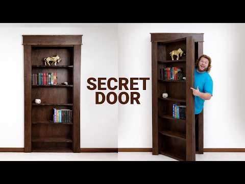 I Built A Secret Bookshelf Door From Scratch!