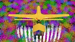 Agricultural aircraft of the future. Remote control unnamed field...