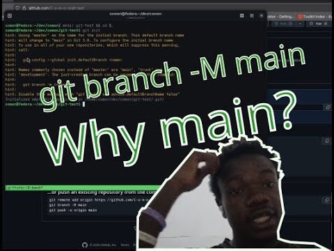 Git: Why rename local branch to `main` before pushing?