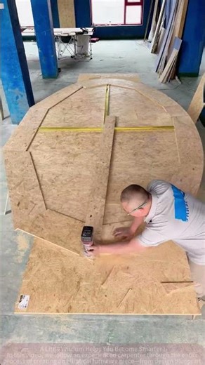 Precise Cutting! Watch How This Carpenter Creates the Perfect Contour of an Elliptical Furniture