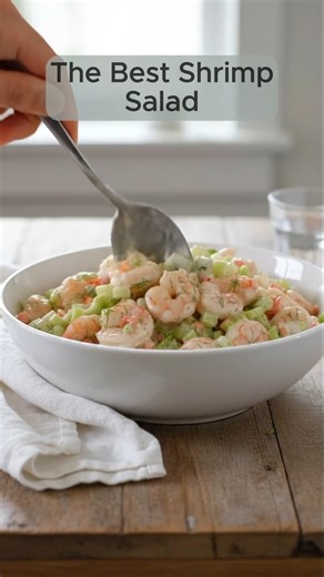 The Best Shrimp Salad Recipe Fresh, creamy, and bursting with bright citrus flavor—this shrimp salad is perfect for lunches, gatherings, or a refreshing light dinner. Simple ingredients, incredible taste! INGREDIENTS Poached Shrimp 1 pound large raw shrimp (31–40 per pound), peeled & deveined 2 quarts water 1 lemon, halved 2 cloves garlic, gently smashed 1 bay leaf 3 twists black pepper 1½ tablespoons salt 1/2 teaspoon Cajun seasoning (optional) Shrimp Salad 1 pound poached shrimp (from above), 