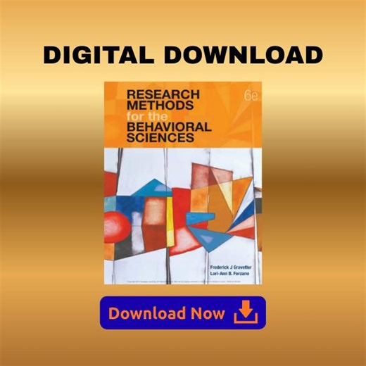 Research Methods for the Behavioral Sciences 6th Edition