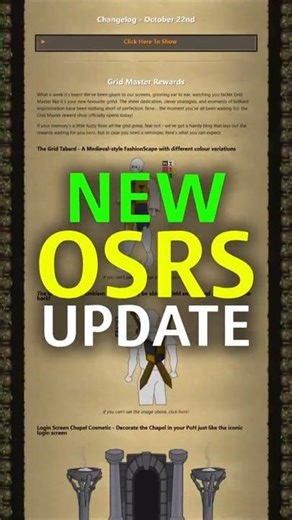 New OSRS Update 🔁 22nd October 2025