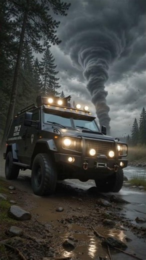 TIV 2 in Tornado | TIV2 rescues a Trapped Wolf as a Giant Tornado Approaches | Cinematic Storm Chase