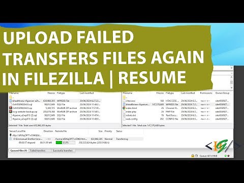 How to Upload Failed Transfer Files Again in FileZilla | Resume File Upload