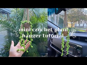 How to crochet a mini hanging plant | a simple and quick tutorial 🌱