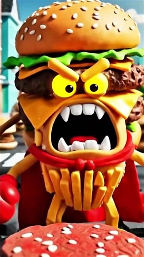 Epic Battle in Fast Food City (Crazy Fight)