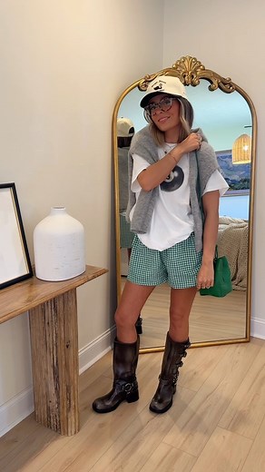 Charlie Suzanne Wenz Scott | boxer short outfit ideas 🍰 #amazonfashion #founditonamazon #boxershorts everyday style, casual style, ways to wear boxer shorts, amazon... | Instagram