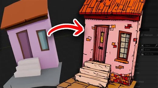 Blender蜡笔工具在3D物体上绘图的快速入门教程_哔哩哔哩_bilibili