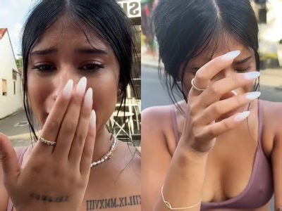 VIDEO:  Woman in tears after tattoo mishap