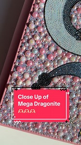 Handmade Rhinestone Pokémon Card Binder — Mega Dragonite Design