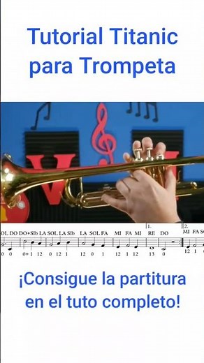 Como Tocar El Titanic en Trompeta Partitura con Notas Fácil para Principiantes #shorts #trompeta