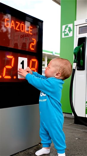 Baby Hugo is lowering the price of petrol and diesel #balancetonplein #teamsolaria baby ia hugo f...