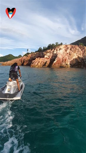 Expl👁ring waters of 🇦🇬 on a #Jetski 🌊 . . . #Antigua #waters #ocean #Caribbeansea #explore #drastic #demilandboyz #fun #vacation #friyay | This Iz Drastic