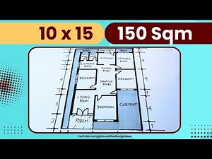 150 sqm House Plan Design 10x15 meters 3 Bedroom