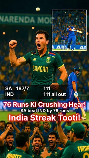 India All Out 111! SA Ne Badla Le Liya 💔 T20 WC 2026 #shorts