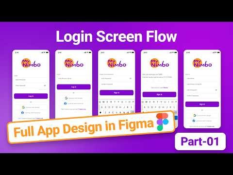 Login Screen UI Design in Figma | Complete Mobile App Login Flow | Part 01