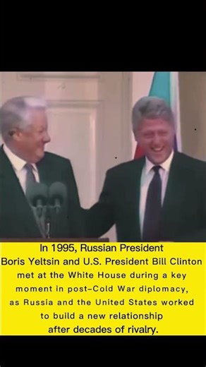 Historic Moment 1995: Boris Yeltsin Tickles Bill Clinton at the White House| Rare Cold War Era Humor