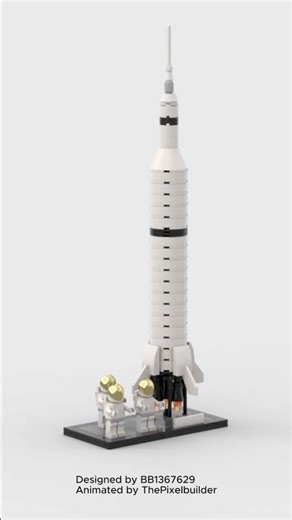 ‪@LEGO‬ Apollo 11 Rocket | Mini Build | 3D Animation