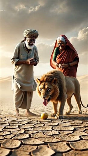 Lemon Seed in Desert Turned Into a Tree | Emotional Lion Story #ai #tree #save #lion