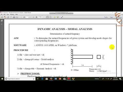 Dynamic Analysis - Modal Analysis in ANSYS Mechanical APDL
