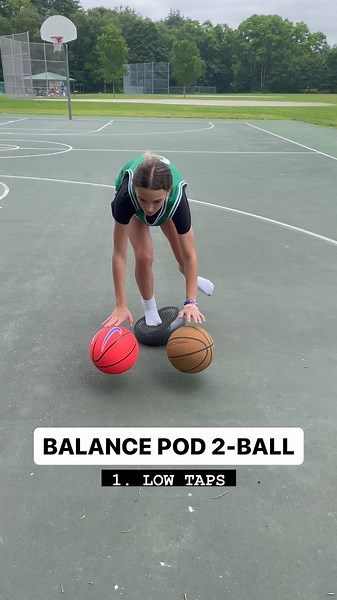 Balance pod 2-ball drills to improve balance & ball control‼️ #basketballtrainer #basketballtraining #basketballcoach #aaubasketball #girlsbasketball #summer #dribble #coach #balance #pod #ballislife #ballislifewbb | Cap City Basketball