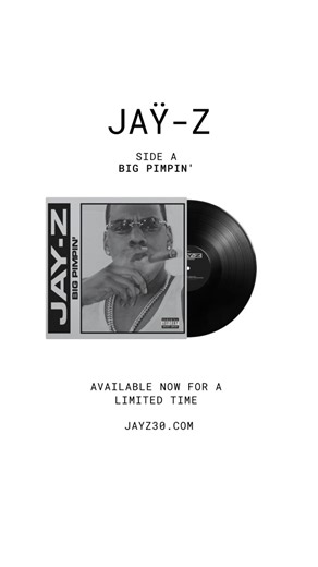 JAŸ-Z "Big Pimpin'” Feat. UGK “Watch Me" B-Side Feat. Dr. Dre Available on vinyl. JAYZ30.com